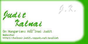 judit kalnai business card